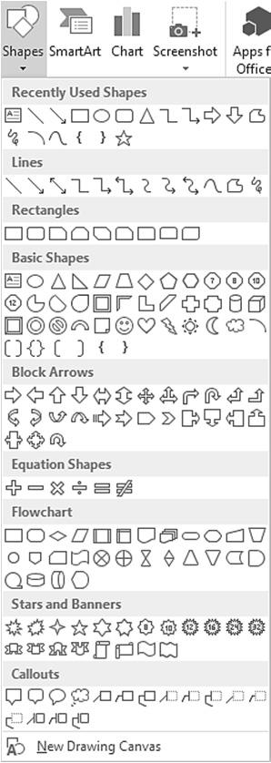 Lesson 2 Working with Shape Objects In addition to inserting graphics into your document, you can enhance your documents by creating your own drawings using the Shapes feature located on the Insert