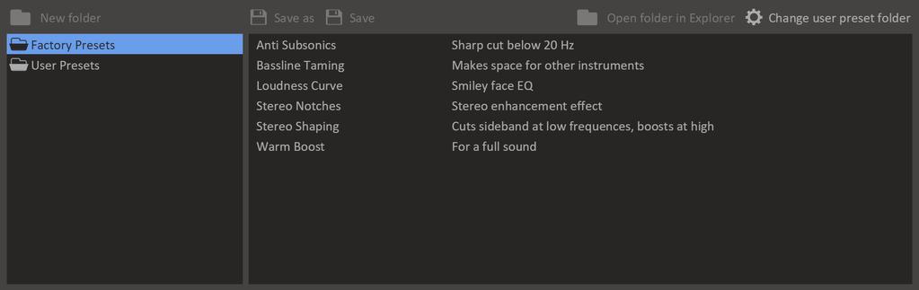 Working with patches The first thing you want to do after installing Slice EQ is probably to try out some of the presets it comes with.