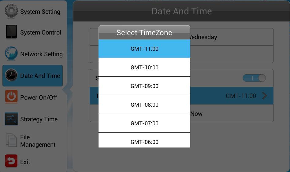 Choose the zone your Sync Time Now This button allows you to synchronize local time with it on