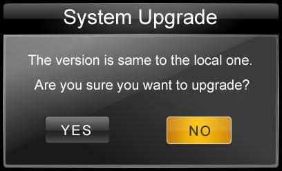 6. Click YES to continue and system will start to copy the upgrade file.