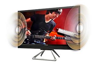 High-Definition Daisy Chain Capability Dual Integrated Stereo Speakers Equipped with 2 DisplayPort inputs and 1 DisplayPort output, the VX2880ml supports daisy-chaining of multiple displays