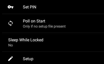 the system. Poll on Start switch. Sleep While Locked checkbox.