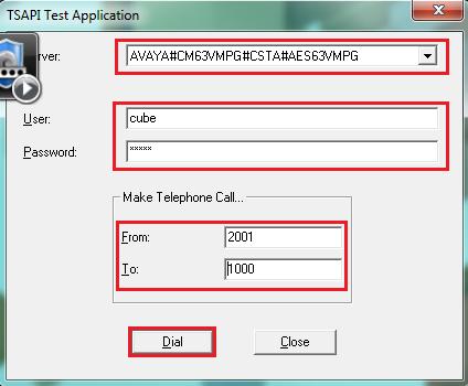 8.3. Verify connection to Avaya Aura Application Enablement Services from YouCon Cube A TSAPI Test Application comes with the installation of the TSAPI Client which was outlined in Section 7.1.