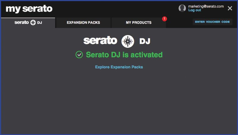 * You can also purchase this from the Serato online store. http://store.serato.com/us/software 1. Connect an internet-connected computer to the DJ-505 s USB port. 2. Turn on the power of the DJ-505.