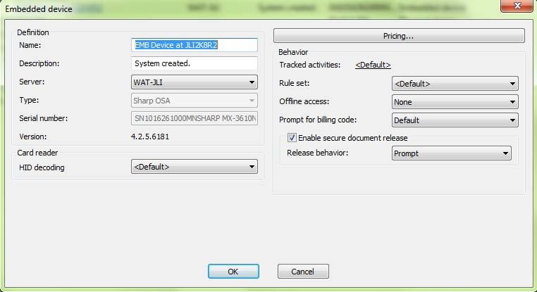Enable Follow-You Printing for Sharp OSA2 MFPs To enable Follow-You Printing in on Sharp OSA2 MFPs, do the following: 1 Open System Manager and select Devices.
