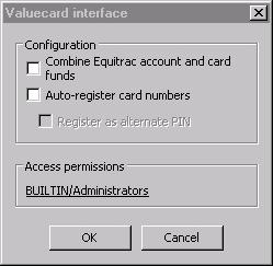 1 Open System Manager and navigate to Configuration > Network Environment > Campus card interface.