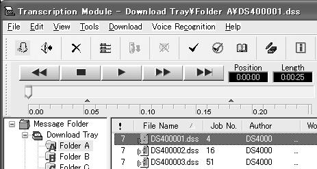 Starting Transcription Starting Transcription 6 Windows Select Select On 4 To 5 To the folder. Select the folder where the dictation file 