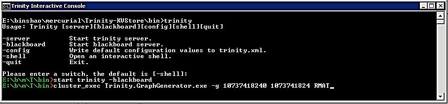 Trinity Graph Generator parallel execution in the