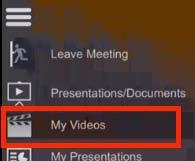 This will alert all attendees and add the menu option My Videos to all attendee menu bars.