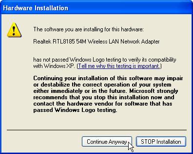 Please wait while installing the driver.