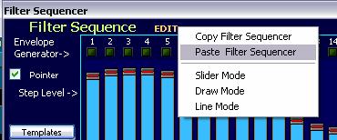 If you like to copy Filter Sequence settings to apply them to some other Preset use Copy/Paste functions or