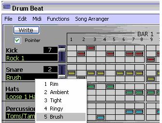 button or the main menu options under Edit as Note that Crtl+B will open the Drum Beat editor window at anytime the main editor window is active.