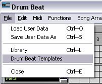 Under Functions in main menu there is given the option of a Reset command that in sub menu allows for a complete reset of both bars of all components or any one of Kick, Snare, Hats or Percussion.