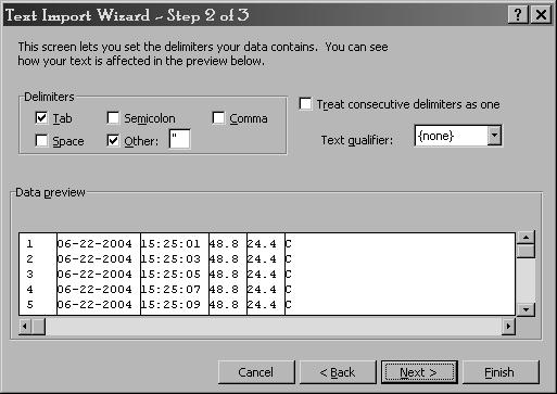 Data Acquisition Click to set the Sampling Time for Data Acquisition from 1 to 86400 seconds Click to open a Save As dialog box to create a file for saving the data on the Hard Drive.