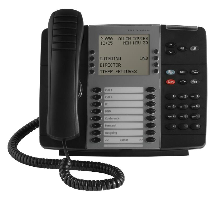 MiVoice Phones MiVoice Phones MiVoice Digital Phones MiVoice Phones & Accessories 8528 8568 This ergonomically designed phone has a message waiting light and 16 programmable keys, it is an ideal