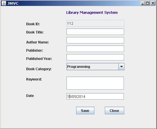 6. Experimental Results In this section, we will discuss about the results of the framework. We developed a simple application named Library Management System to test this framework.