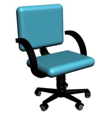 Office Chair In this tutorial, you will create the model of a chair, as shown in the image below, using the extended primitives and modifiers.