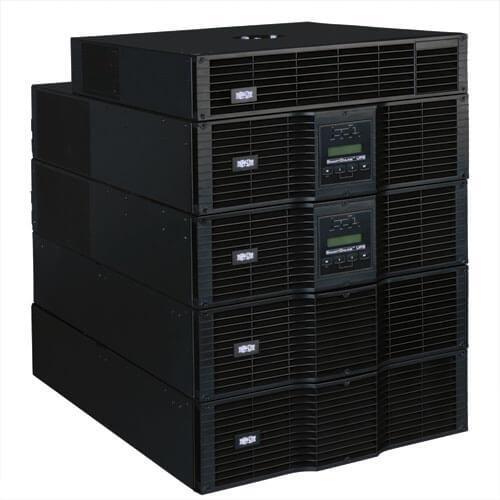 9 power factor 208/120V or 240/120V 60Hz output Hot-swap power and battery modules, N+1 fault tolerance at loads up to 10kVA USB, RS232 & EPO ports; slot for network management card options Front