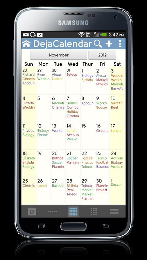 your calendar, add
