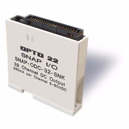 The following high-density digital modules are available: The SNAP-IDC-32 digital input module, with 32 input points, can be used to sense on/off status for 10 32 VDC inputs from sources such as
