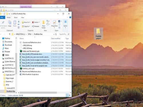 Give your new folder a title Select your files by clicking the first file then holding the Shift key on the Keyboard then click the last file.