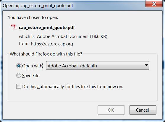 1 2 Note: The Actions dropdown menu and Print Quote option are available throughout all pages of the checkout process.