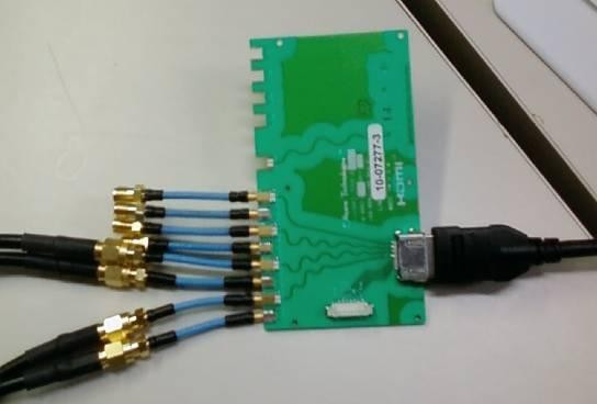 Test Adapter Details cable to Sampling Scope and TDR PCB Traces