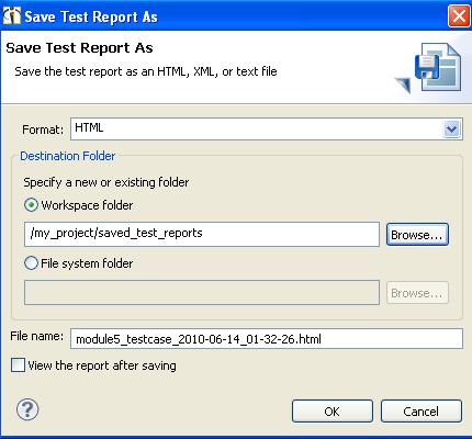 There are two options: 1. Export or auto-export the report as an HTML, XML, or text file. This is useful for sharing with someone who does not use itest.