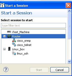 Navigate the tree to select the linux_ssh session and then click Start. 4.