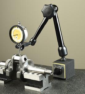 52 Magnetic Bases Accepts test indicators with dovetail clamping mechanism Dial gauges can be held by the 3/8 or 8mm diameter stem or by the lug backing plate The rotary knob switches