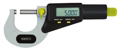MICROMETERS FULLY CALIBRATED IP65 Digital Outside Micrometers w/ SPC Output Resolution: Upon switch-on the display will read the actual Digital:.00005"/ 0.001mm absolute measuring position Scale:.