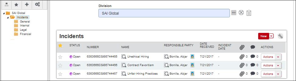 Fields Used to Drive the Move Your Incidents page needs to have fields that provide the division the incident should be moved to and a lookup value that determines what folder the incident should be