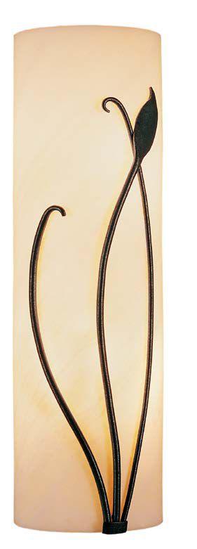 avail) shown: bronze finish / white bent art glass forged reeds (right) 205750R 12" h x 9" w x 4" d ADA left version