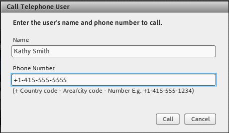 Call a New User The host can dial out to an individual to include as a participant in the audio conference call.