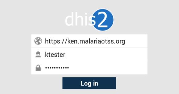 Make sure you are connected to the Internet: Mobile data or Wi-Fi button should be green. 2. Type in the following: URL: https://ken.malariaotss.org.