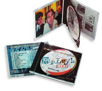 CDs in Jewel Box 1,000 6-PANEL ALL COLOR $1 51 ea. COMPACT DISC WITH DELUXE FULL-COLOR SIX PAGE FOLDER AnD TRAY CARD (full color on all panels) This deluxe package is loaded with extras.