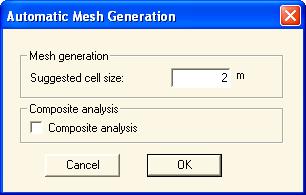 2.3 DEFINE CONSTRUCTION STAGES 33. Click Create Mesh in the Process menu. The program will display the dialog box as shown in Figure 2.3-1.