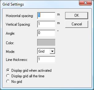 FIGURE 2.1-4 6. Let us specify 5 m for both Horizontal Spacing and Z spacing. Now click OK. 7.