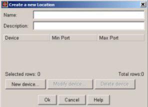 Using Identity Driven Manager Configuring Locations 2. Type in a Name for the location 3. Type in a Description for the location 4. Click "New device..." to open the New Device window. 5.