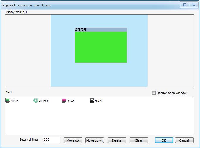 certain interval in the selected window. Create a window on the display wall or select one or several existing windows.