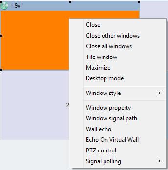 On this menu, you can select different function options and set the display wall and windows.