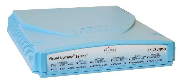 Visual UpTime Select ASE model 807-0100 Dual-port Dual-analysis ASE T1 CSU/DSU with DSX-1 and Drop-and-Insert capabilities Key features Inband management capabilities Multi-Protocol or IP Transport