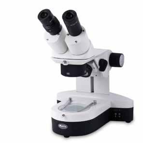 ST39 Stereo Microscope Series This uniquely Motic-shaped stereo microscope series contains two different models with different optical systems.