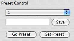 Open 3 Preset Control button Please choose the number from the drop down list from 1 to 256.