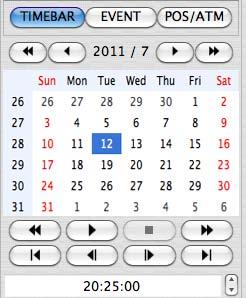 Please choose one of the devices to playback from the Server List. Select Date - In calendar, dates with recorded data are marked in red. Select the date among the dates marked in red.
