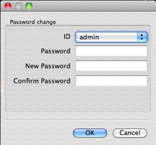 2.2.3 Password Change Please click Password Change in setup menu to change the password. Please select the ID from the drop down list and type original password.