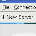 On the opened window, double-click Add Server icon or click New Server in the
