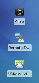 shortcuts Remote Desktop / Citrix / VMware View on the START