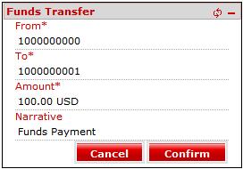Funds Transfer Field Description Field Name From To Description [Mandatory, Drop-Down] Select a source account from the dropdown list. Click the button.