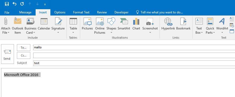 Outlook Ribbon New Email Insert Tab Quick Parts Save time with Quick Parts Gallery &